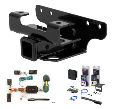 2002 Dodge Ram 1500 Factory style (built before 11/02) Curt 2" Class 3 Trailer Tow Hitch + 5-Flat Wiring Kit Tow Boat/Utility Trailer with Surge Brakes 13326