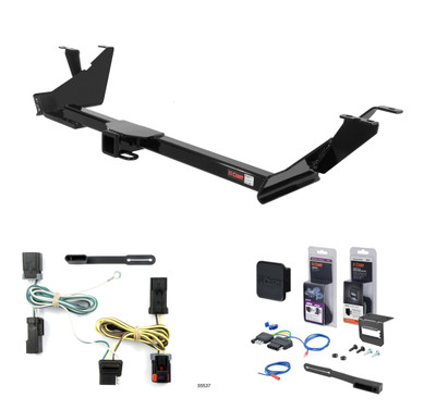 2004 - 2007 Dodge Caravan With Stow'n Go Curt 2" Class 3 Trailer Tow Hitch + 5-Flat Wiring Kit Tow Boat/Utility Trailer with Surge Brakes 13389