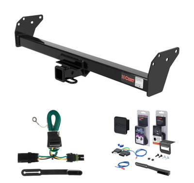 1985 - 1991 GMC Jimmy Down size Curt 2" Class 3 Trailer Tow Hitch + 5-Flat Wiring Kit Tow Boat/Utility Trailer with Surge Brakes 13083