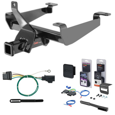 15 - 22 Land Rover Range Rover Sport Excluding hybrid Curt 2" Class 3 Trailer Tow Hitch + 5-Flat Wiring Kit Tow Boat/Utility Trailer with Surge Brakes 13243