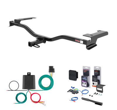 2010 - 2012 Lincoln MKZ Curt 1-1/4" Class 1 Trailer Tow Hitch + 5-Flat Wiring Kit Tow Boat/Utility Trailer with Surge Brakes 11390