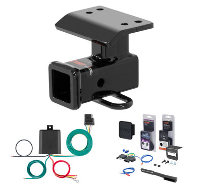 2009 - 2011 Volkswagen Tiguan Curt 2" Class 3 Trailer Tow Hitch + 5-Flat Wiring Kit Tow Boat/Utility Trailer with Surge Brakes 13133
