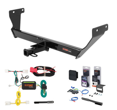 2014 - 2024 Infiniti Q50 Excluding Sport Curt 1-1/4" Class 1 Trailer Tow Hitch + 5-Flat Wiring Kit Tow Boat/Utility Trailer with Surge Brakes 11407