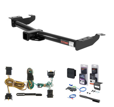 2000 - 2003 Ford E-250 Curt 2" Class 3 Trailer Tow Hitch + 5-Flat Wiring Kit Tow Boat/Utility Trailer with Surge Brakes 13055