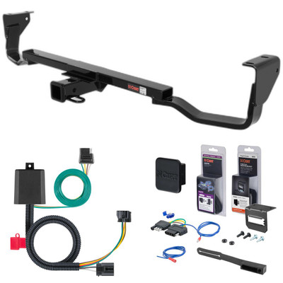 07 - 12 Hyundai Veracruz Curt 2" Class 3 Trailer Tow Hitch + 5-Flat Wiring Kit Tow Boat/Utility Trailer with Surge Brakes 13545