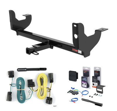 2008 - 2012 Chevrolet Malibu Sedan, excluding hybrid & LTZ Curt 1-1/4" Class 2 Trailer Tow Hitch + 5-Flat Wiring Kit Tow Boat/Utility Trailer with Surge Brakes 12051