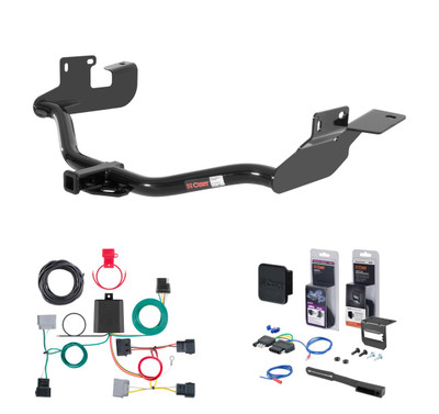 2005 - 2007 Ford Escape Without factory 1-1/4" receiver hitch Curt 1-1/4" Class 2 Trailer Tow Hitch + 5-Flat Wiring Kit Tow Boat/Utility Trailer with Surge Brakes 12060
