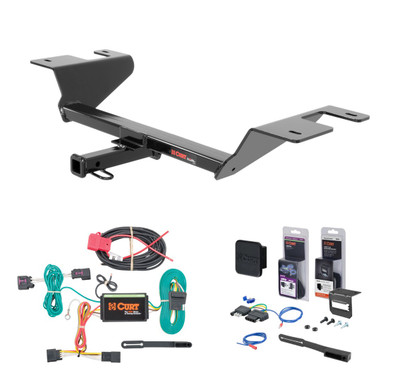 2015 Chevrolet Cruze Sedan, excluding diesel Curt 1-1/4" Class 1 Trailer Tow Hitch + 5-Flat Wiring Kit Tow Boat/Utility Trailer with Surge Brakes 11425