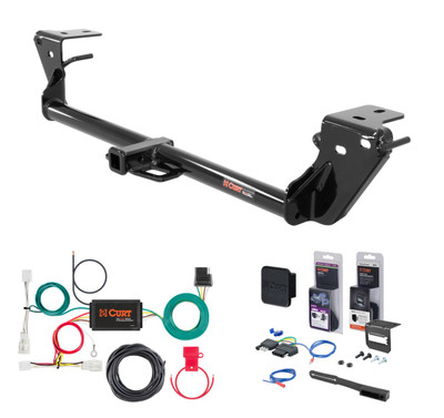 2013 - 2018 Lexus ES350 Curt 1-1/4" Class 1 Trailer Tow Hitch + 5-Flat Wiring Kit Tow Boat/Utility Trailer with Surge Brakes 11362