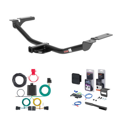 2007 - 2010 Lincoln MKX Fits beneath factory 1-1/4" receiver Curt 1-1/4" Class 2 Trailer Tow Hitch + 5-Flat Wiring Kit Tow Boat/Utility Trailer with Surge Brakes 12036