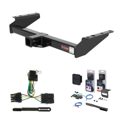 1992 - 1999 Chevrolet Suburban Curt 2" Class 4 Trailer Tow Hitch + 5-Flat Wiring Kit Tow Boat/Utility Trailer with Surge Brakes 14029