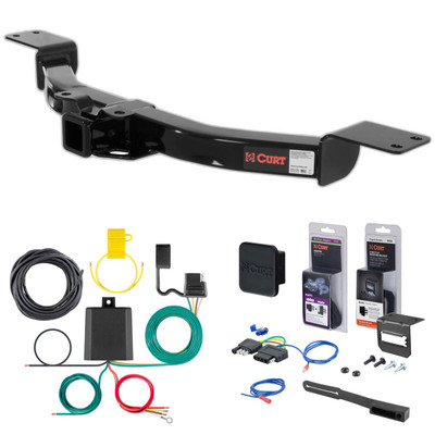 13 - 17 Buick Enclave Curt 2" Class 3 Trailer Tow Hitch + 5-Flat Wiring Kit Tow Boat/Utility Trailer with Surge Brakes 13424