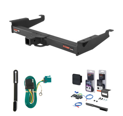 1996 - 2003 Chevrolet Express 2500 Curt 2" Class 5 Trailer Tow Hitch + 5-Flat Wiring Kit Tow Boat/Utility Trailer with Surge Brakes 15320