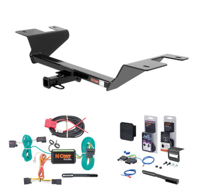 2011 - 2015 Chevrolet Cruze Sedan, excluding diesel Curt 1-1/4" Class 1 Trailer Tow Hitch + 5-Flat Wiring Kit Tow Boat/Utility Trailer with Surge Brakes 11282