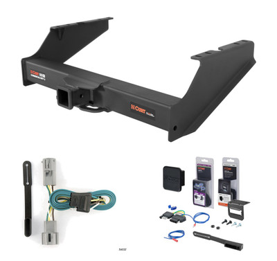 2005 - 2007 Ford F-250 Super Duty Curt 2-1/2" Class 5 Trailer Tow Hitch + 5-Flat Wiring Kit Tow Boat/Utility Trailer with Surge Brakes 15810