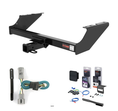 2005 - 2007 Ford F-350 Super Duty Excluding cab & chassis and 20" spare tire Curt 2" Class 3 Trailer Tow Hitch + 5-Flat Wiring Kit Tow Boat/Utility Trailer with Surge Brakes 13014