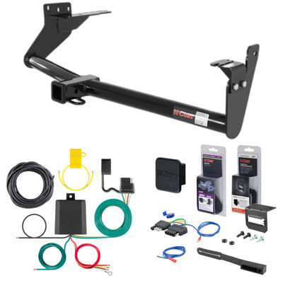 09 - 12 Infiniti FX37 Curt 2" Class 3 Trailer Tow Hitch + 5-Flat Wiring Kit Tow Boat/Utility Trailer with Surge Brakes 13554