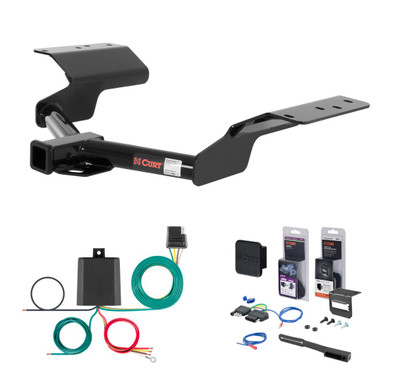 2004 - 2009 Cadillac SRX Curt 2" Class 3 Trailer Tow Hitch + 5-Flat Wiring Kit Tow Boat/Utility Trailer with Surge Brakes 13050