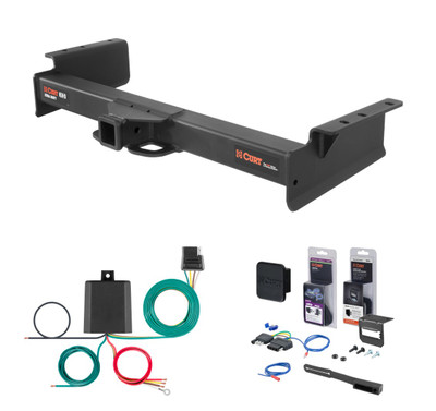 2003 - 2006 Chevrolet Tahoe Curt 2" Class 5 Trailer Tow Hitch + 5-Flat Wiring Kit Tow Boat/Utility Trailer with Surge Brakes 15324