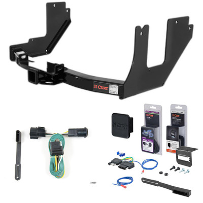 2005 Ford F-150 Excluding factory receiver and 2004 Heritage Edition Curt 2" Class 4 Trailer Tow Hitch + 5-Flat Wiring Kit Tow Boat/Utility Trailer with Surge Brakes 14357