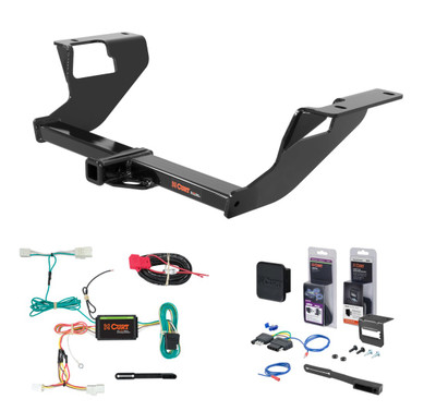 2012 - 2016 Subaru Impreza Sedan, excluding WRX and WRX STI Curt 1-1/4" Class 1 Trailer Tow Hitch + 5-Flat Wiring Kit Tow Boat/Utility Trailer with Surge Brakes 11408