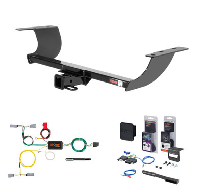 2015 - 2016 Dodge Challenger Curt 2" Class 3 Trailer Tow Hitch + 5-Flat Wiring Kit Tow Boat/Utility Trailer with Surge Brakes 13093