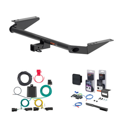 2017 - 2021 Chrysler Pacifica Excluding hybrid Curt 2" Class 3 Trailer Tow Hitch + 5-Flat Wiring Kit Tow Boat/Utility Trailer with Surge Brakes 13462