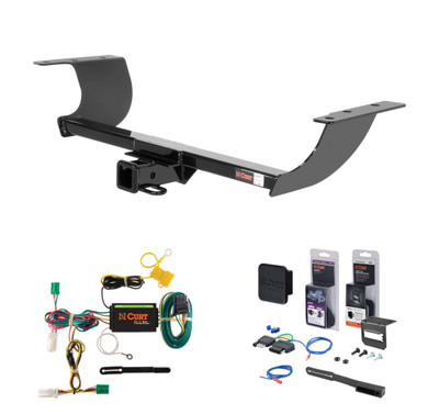2012 - 2016 Dodge Charger Curt 2" Class 3 Trailer Tow Hitch + 5-Flat Wiring Kit Tow Boat/Utility Trailer with Surge Brakes 13093