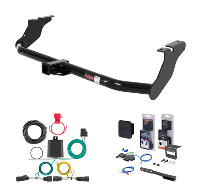 2009 - 2019 Ford Flex Without dual exhaust Curt 2" Class 3 Trailer Tow Hitch + 5-Flat Wiring Kit Tow Boat/Utility Trailer with Surge Brakes 13551