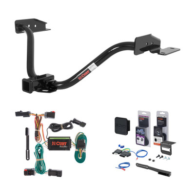 2004 - 2008 Chrysler Pacifica Excluding hybrid Curt 2" Class 3 Trailer Tow Hitch + 5-Flat Wiring Kit Tow Boat/Utility Trailer with Surge Brakes 13529