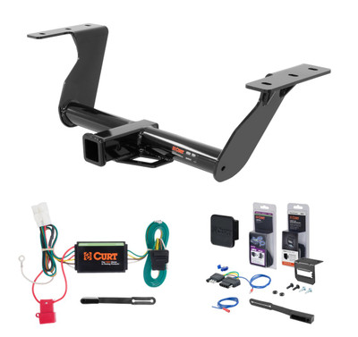 2014 - 2018 Subaru Forester Curt 2" Class 3 Trailer Tow Hitch + 5-Flat Wiring Kit Tow Boat/Utility Trailer with Surge Brakes 13144