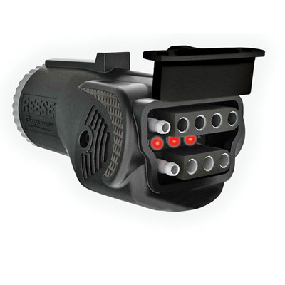 Reese Towpower Wiring Adapter, 7-Way Flat to 5-Way & 4-Way Flat, w/ LED Tester