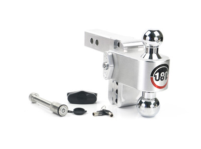 Weigh Safe 180 Hitch - Drop Hitch w/Chrome Combo Ball - 4" Drop for 2" Shank w/Hitch Pin CTB4-2-KA