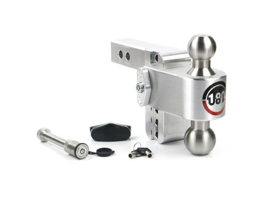 Weigh Safe 180 Hitch - Drop Hitch w/SS Combo Ball -  4" Drop for 2" Shank w/Hitch Pin LTB4-2-KA