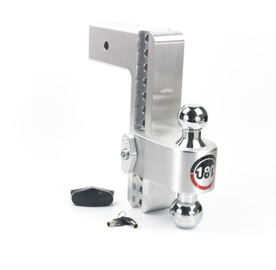 Weigh Safe 180 Hitch - Drop Hitch w/Chrome Steel Combo Ball - 10" Drop for 3" Shank CTB10-3