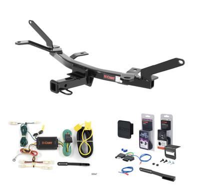 2006 - 2009 Mazda 6 Sedan Curt 1-1/4" Class 1 Trailer Tow Hitch + 5-Flat Wiring Kit Tow Boat/Utility Trailer with Surge Brakes 11329