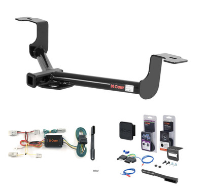 2008 - 2010 Honda Accord Coupe Curt 1-1/4" Class 1 Trailer Tow Hitch + 5-Flat Wiring Kit Tow Boat/Utility Trailer with Surge Brakes 11496