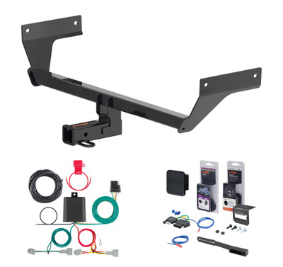 2021 - 2026 Nissan Rogue Curt 2" Class 3 Trailer Tow Hitch + 5-Flat Wiring Kit Tow Boat/Utility Trailer with Surge Brakes 13471