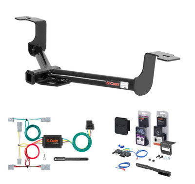 2011 - 2012 Honda Accord Coupe Curt 1-1/4" Class 1 Trailer Tow Hitch + 5-Flat Wiring Kit Tow Boat/Utility Trailer with Surge Brakes 11496
