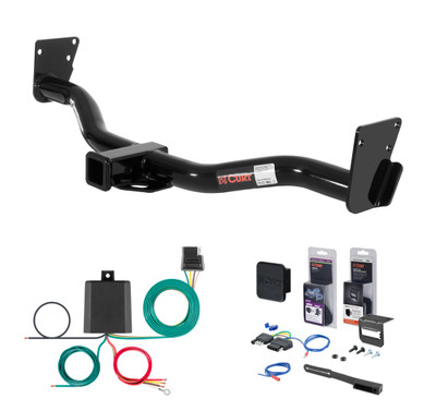 2002 - 2004 Chevrolet Blazer Down size Curt 2" Class 3 Trailer Tow Hitch + 5-Flat Wiring Kit Tow Boat/Utility Trailer with Surge Brakes 13300