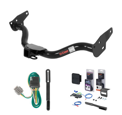 2005 - 2015 Nissan Xterra Curt 2" Class 3 Trailer Tow Hitch + 5-Flat Wiring Kit Tow Boat/Utility Trailer with Surge Brakes 13514