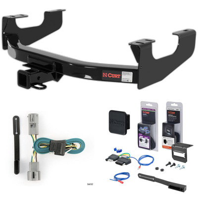 03 - 07 Ford F-250 Super Duty Curt 2" Class 3 Trailer Tow Hitch + 5-Flat Wiring Kit Tow Boat/Utility Trailer with Surge Brakes 13355