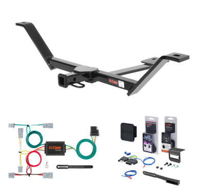 2009 - 2013 Honda Fit Curt 1-1/4" Class 1 Trailer Tow Hitch + 5-Flat Wiring Kit Tow Boat/Utility Trailer with Surge Brakes 11064