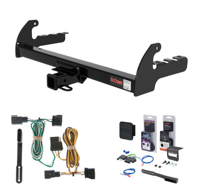 1997 - 2004 Dodge Dakota Curt 2" Class 3 Trailer Tow Hitch + 5-Flat Wiring Kit Tow Boat/Utility Trailer with Surge Brakes 13280