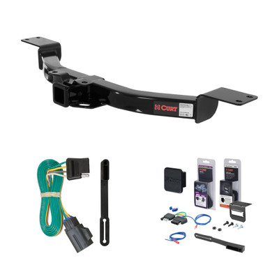 2013 - 2016 GMC Acadia Curt 2" Class 3 Trailer Tow Hitch + 5-Flat Wiring Kit Tow Boat/Utility Trailer with Surge Brakes 13424