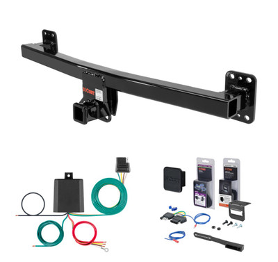 2011 - 2018 Pontiac Cayenne Curt 2" Class 3 Trailer Tow Hitch + 5-Flat Wiring Kit Tow Boat/Utility Trailer with Surge Brakes 13116