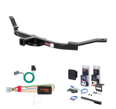 2007 - 2011 Honda Element Excluding SC Curt 1-1/4" Class 1 Trailer Tow Hitch + 5-Flat Wiring Kit Tow Boat/Utility Trailer with Surge Brakes 11700