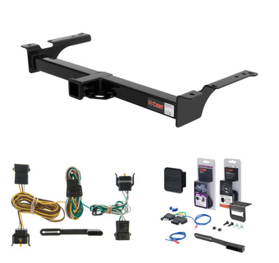 1995 - 2003 Ford Econoline van Curt 2" Class 3 Trailer Tow Hitch + 5-Flat Wiring Kit Tow Boat/Utility Trailer with Surge Brakes 13053