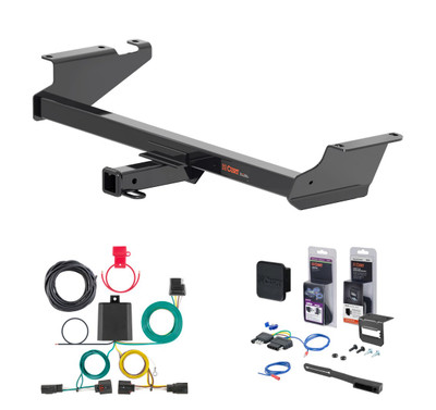 2012 - 2015 RAM C/V Cargo van Curt 2" Class 3 Trailer Tow Hitch + 5-Flat Wiring Kit Tow Boat/Utility Trailer with Surge Brakes 13364