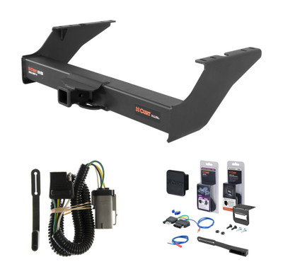 2002 - 2004 Ford F-250 Super Duty Curt 2" Class 5 Trailer Tow Hitch + 5-Flat Wiring Kit Tow Boat/Utility Trailer with Surge Brakes 15410